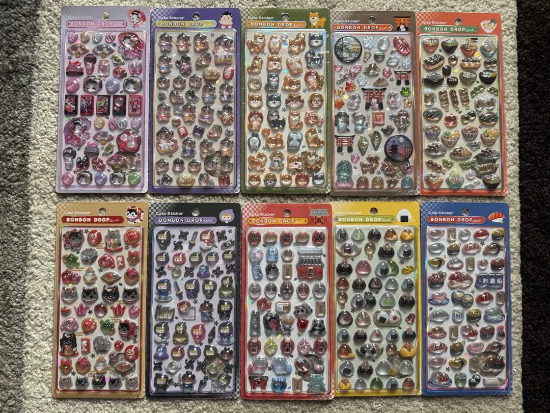 BONBONDROP ボンボンドロップシール　和柄　10種セット