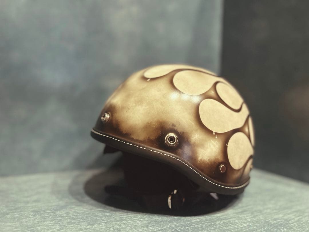 ジャンク品　ポリスヘルメット　新品　エイジング加工　ハーレー　チョッパー