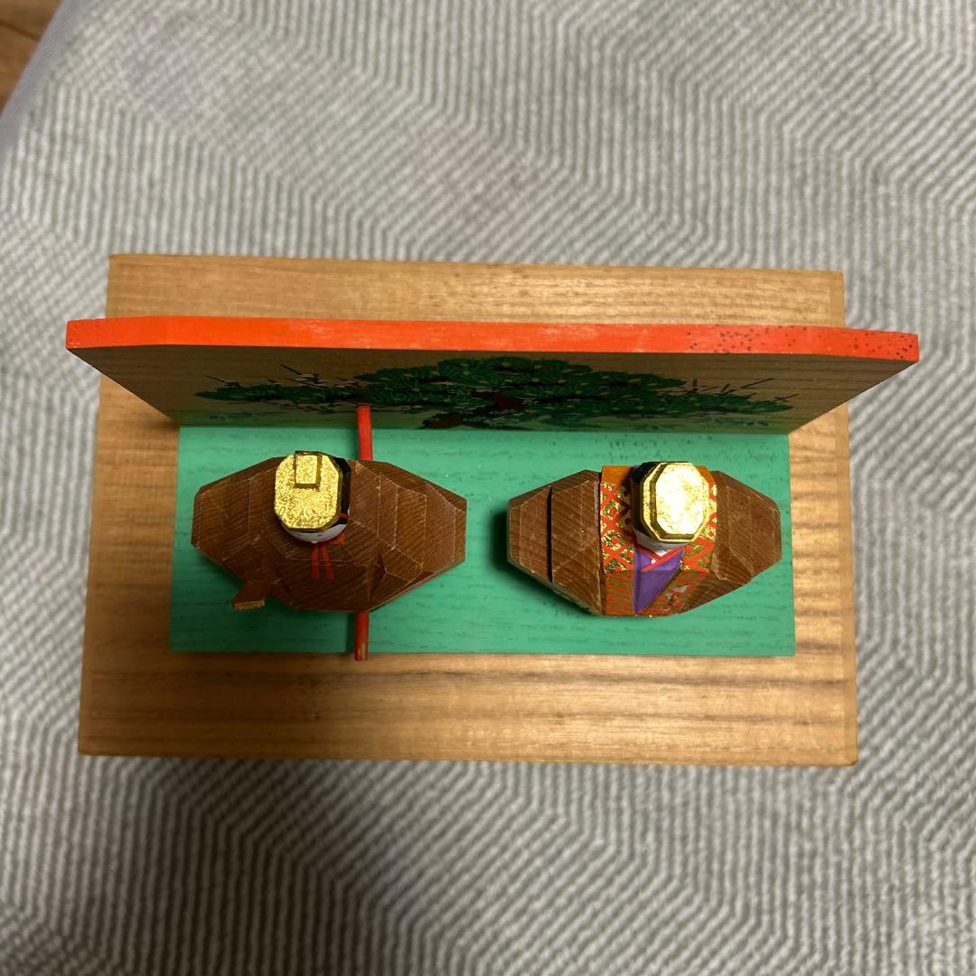 奈良　一刀彫　お雛様　神泉