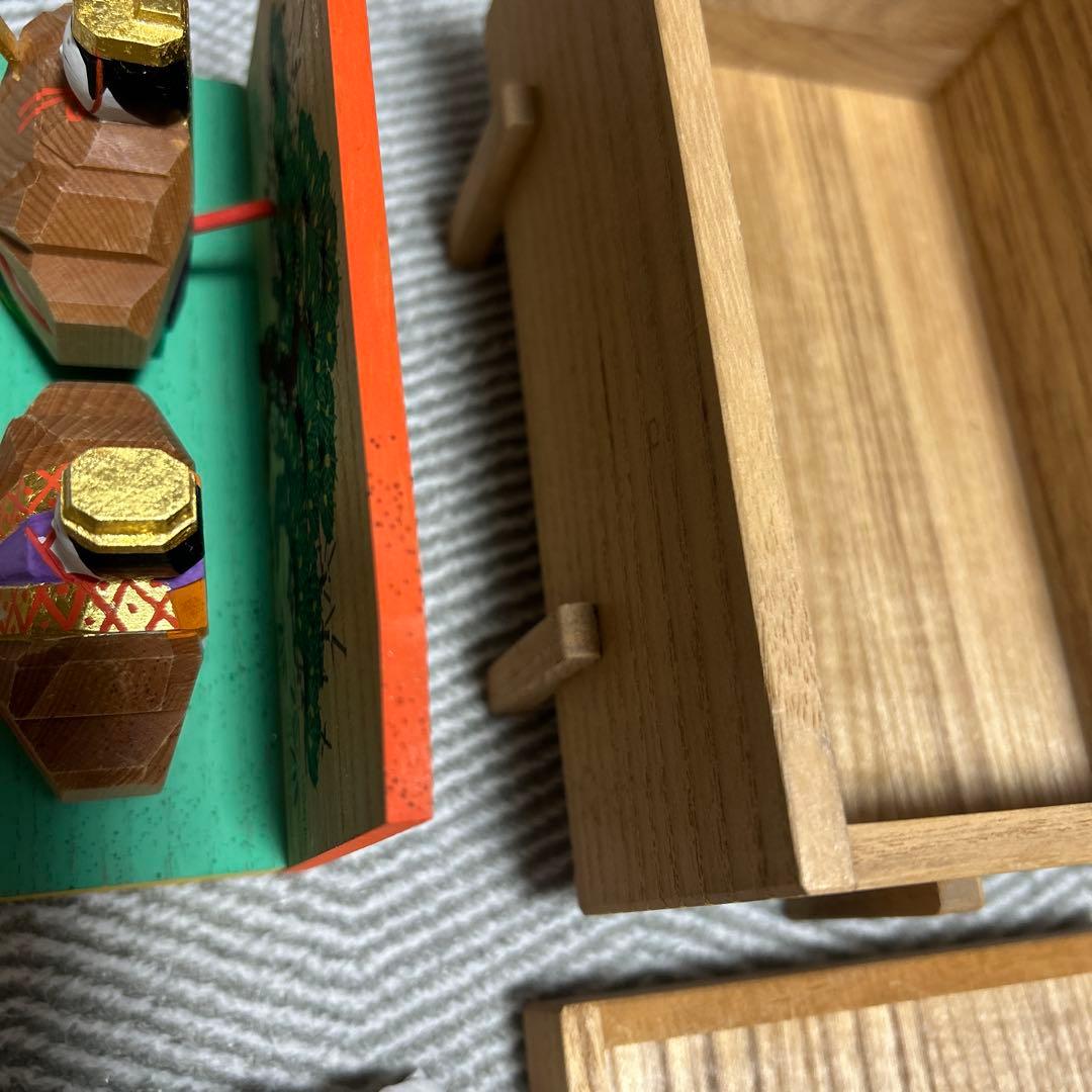 奈良　一刀彫　お雛様　神泉