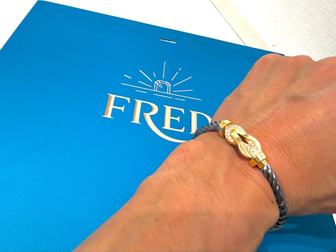 FRED 18kイエローゴールド ブレスレット シャンスアンフィニハーフダイヤ