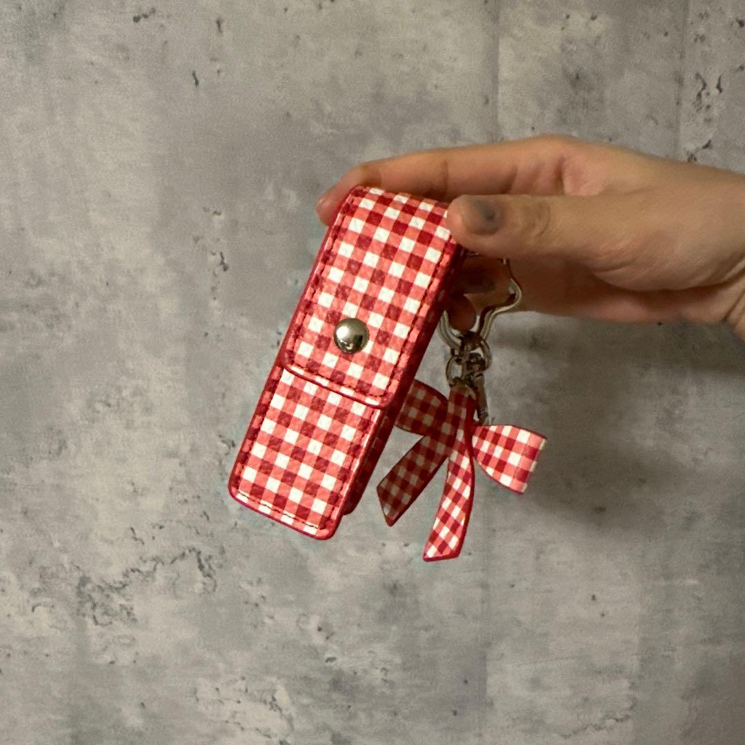 あさぎーにょ poppy Charm lip caseギンガム