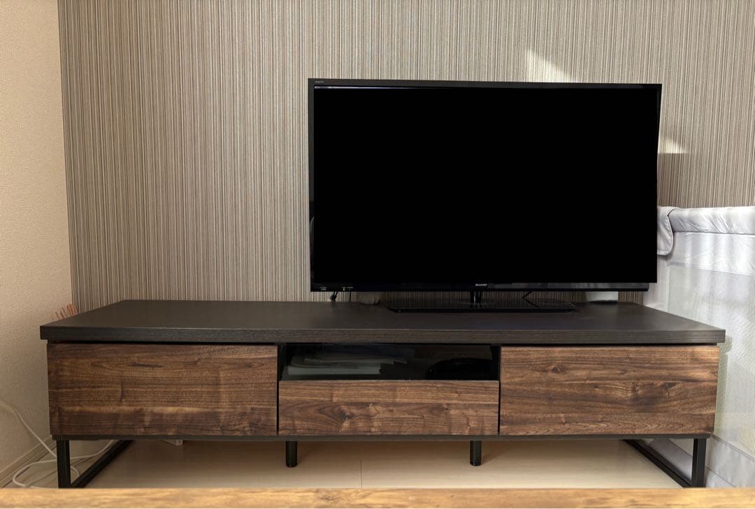 【2026年4月中旬発送】ダークブラウン テレビ台 引き出し付※要商品説明確認