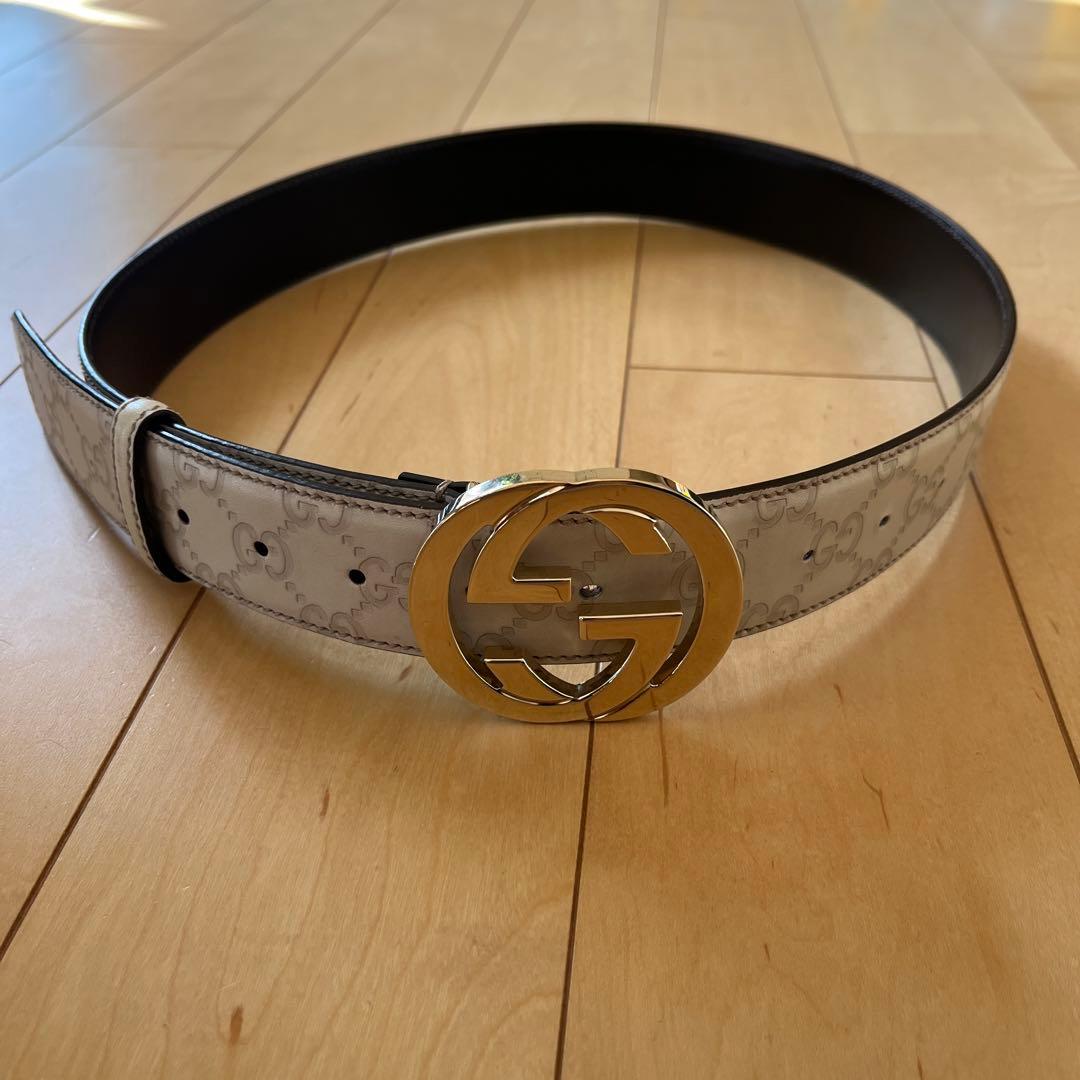 GUCCI GGパターン レザーベルト
