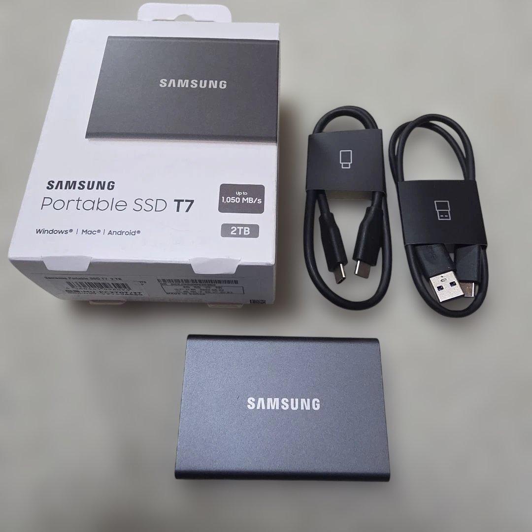 SAMSUNG サムスン 外付け SSD 2TB T7 1050MB/S