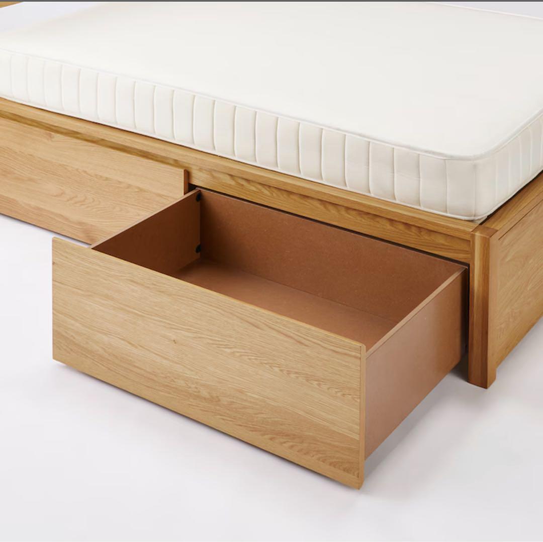 チョコミント様用: 【無印良品】木製ベッドフレーム　オーク材　セミダブル収納4個