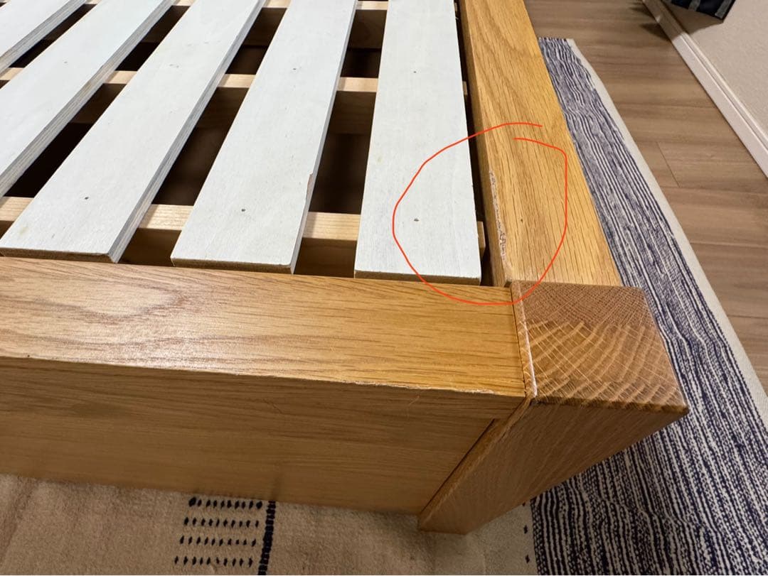 チョコミント様用: 【無印良品】木製ベッドフレーム　オーク材　セミダブル収納4個