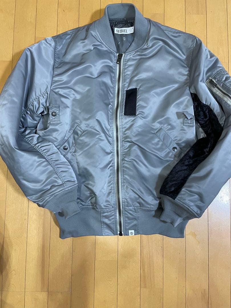 超レア★sequelシークエルMA-1シルバーグレーXL藤原ヒロシ