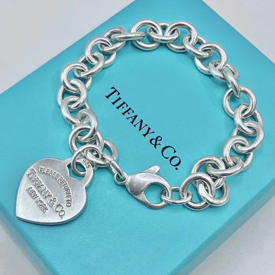 【美品】ティファニー　リターントゥ　ハートタグ　ブレスレット　腕周り17cm