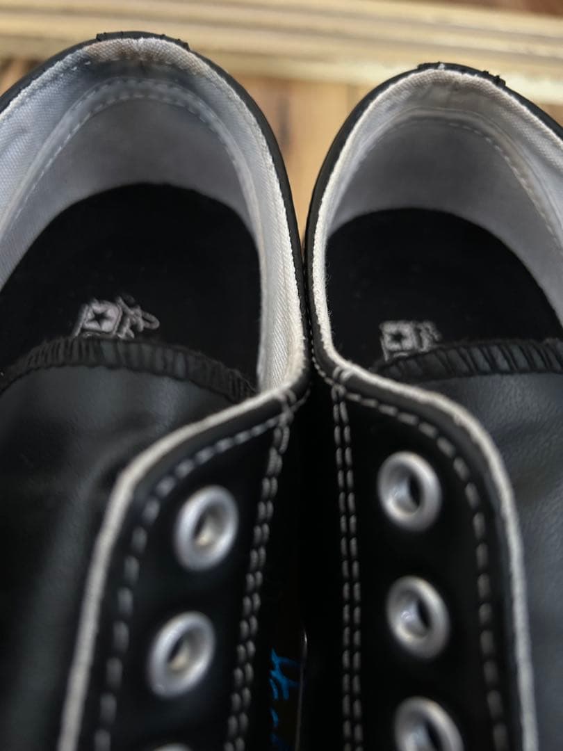 廃盤 コンバース ジャックパーセル レザー ブラック 26cm 箱付き 紐未使用