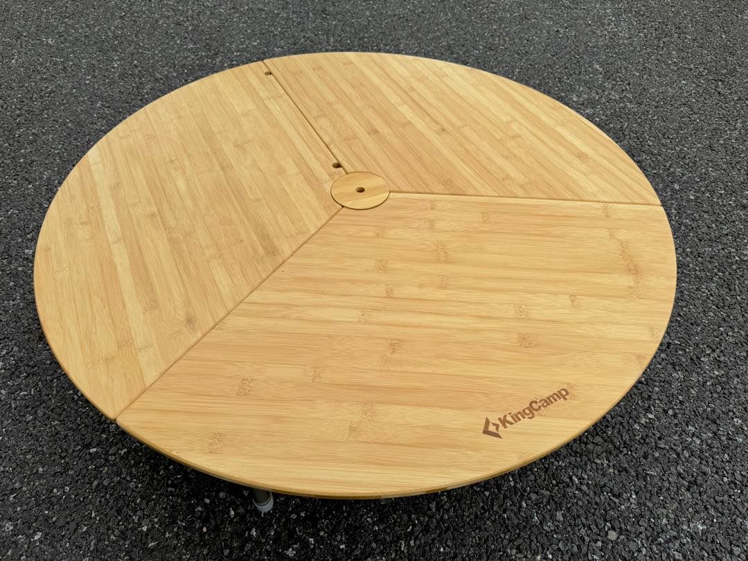 KingCamp キングキャンプ バンブーラウンドテーブル