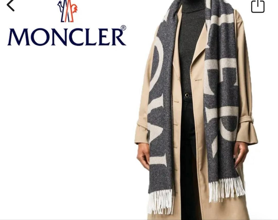 新品未使用タグ付☆MONCLER モンクレール　大判マフラー　ブランケット