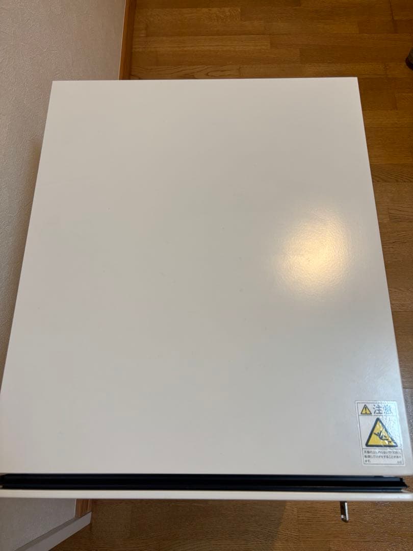 ホワイト 3段引き出しキャビネット 鍵付き