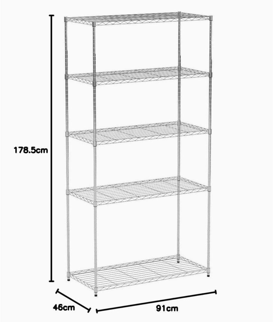 アイリス メタルラック 幅91×奥行46×高さ178.5 5段 SE-918E