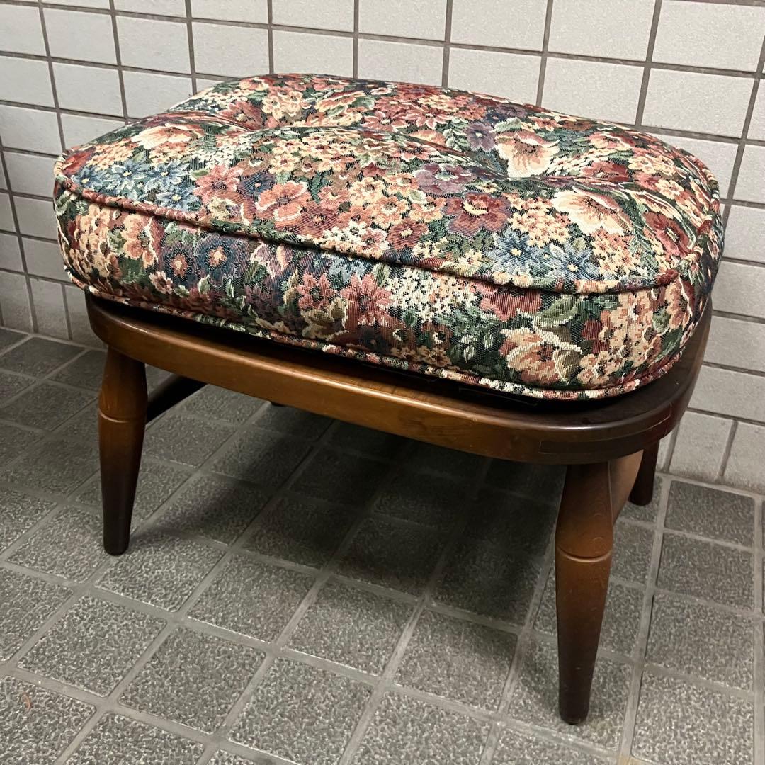 ヴィンテージ 飛騨家具 飛騨産業 乗鞍 オットマン　キツツキ 民芸 飛騨スツール