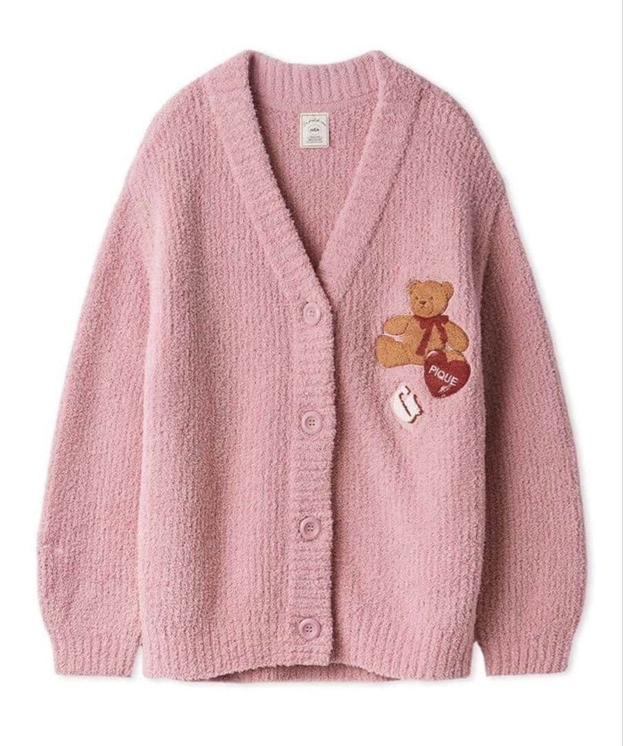 ジェラートピケ ベビモコさがらカーディガン【PNK】