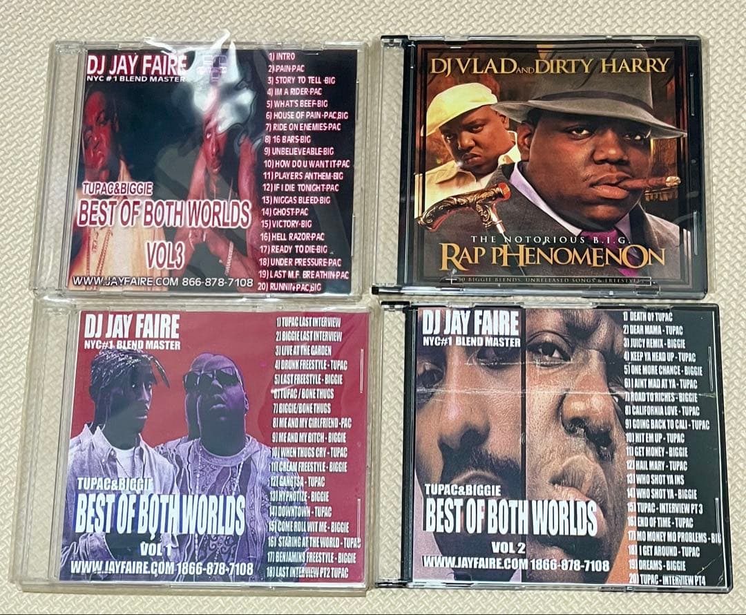 【廃盤レア】　Tupac & Biggie Mix-CD 4枚セット