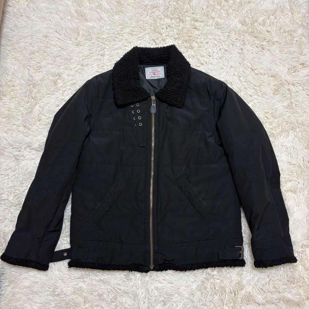 AVIREX アヴィレックス★B-3 ボア フライトジャケット XL ブラック