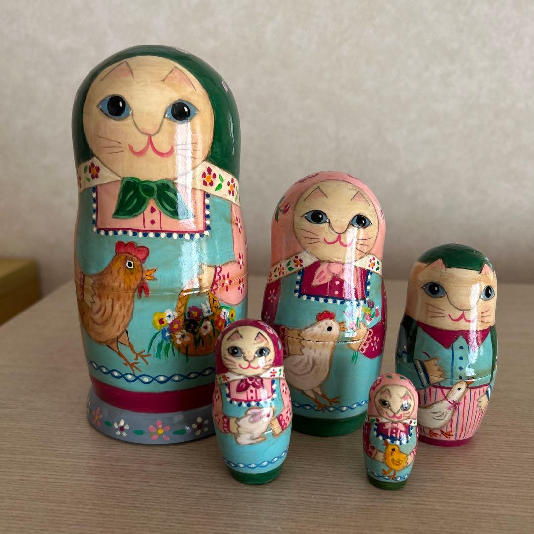 猫ちゃんマトリョーシカ 5個組