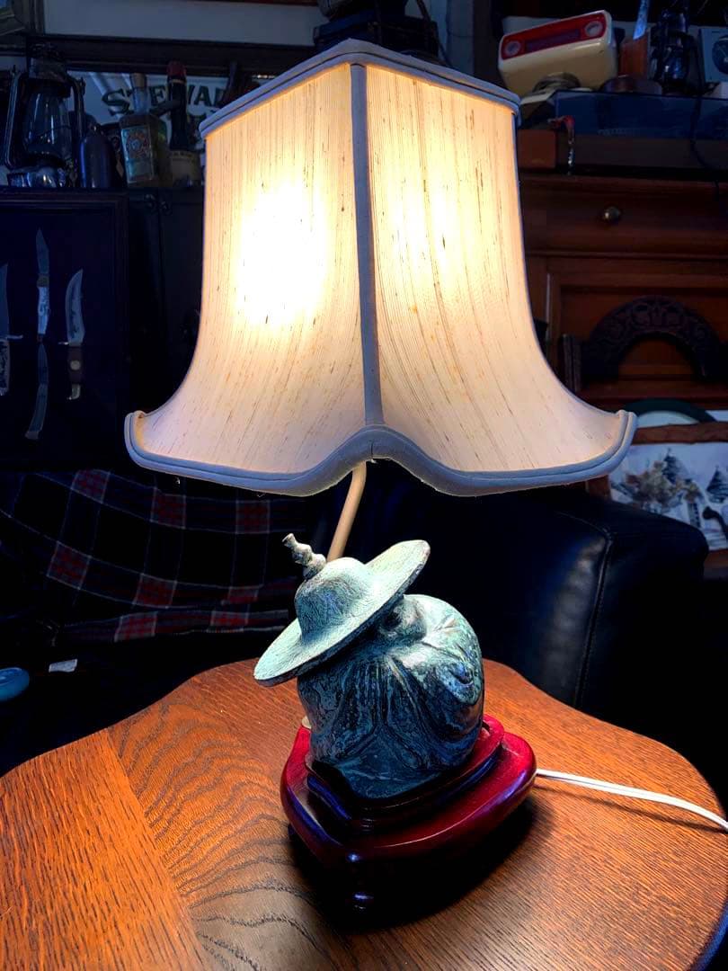 森の賢者梟ブロンズヴィンテージランプ