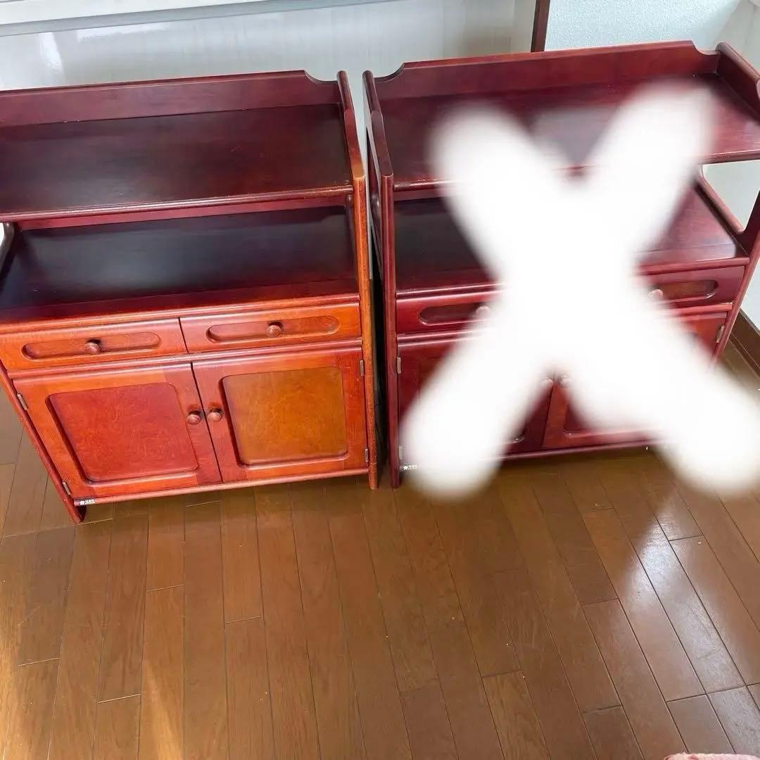 超お得 カリモク昭和レトロ 木製コンソールテーブル コールキャビネット古家具1点