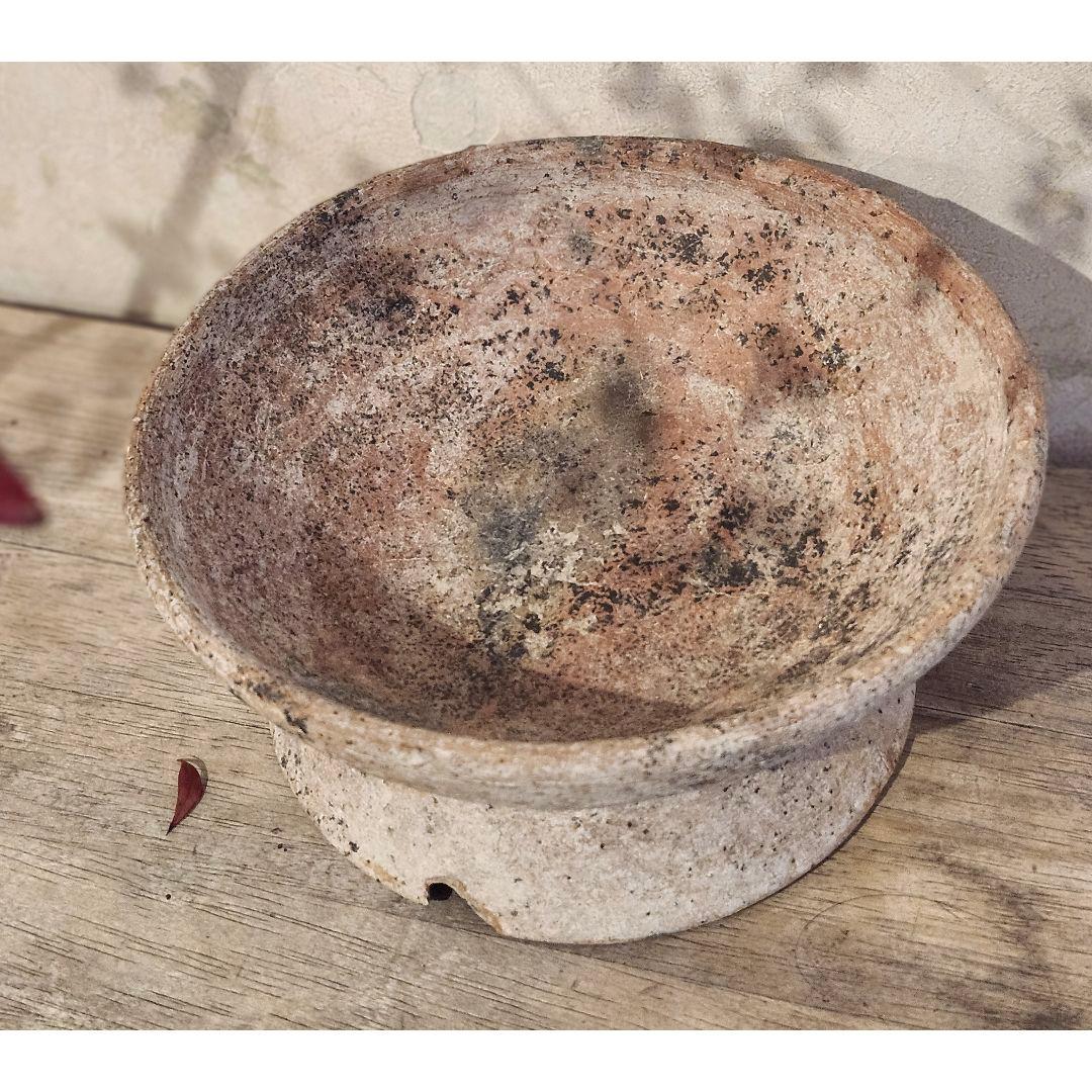 出土品 風合いが美しい素焼きの祭具 高杯 器 鉢 テラコッタ 古代 土器 古道具