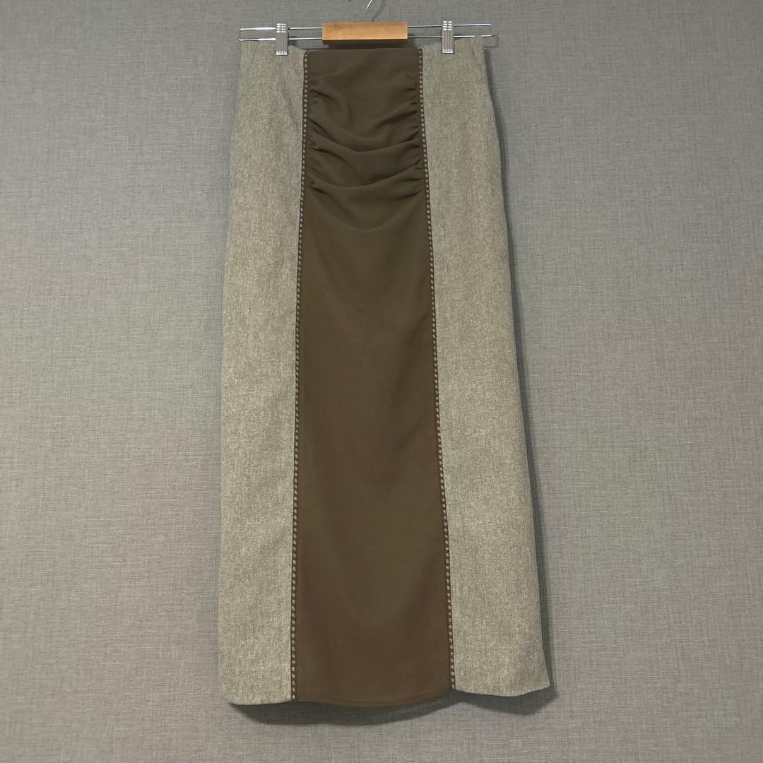 Maison Echelle ハシゴレースアイラインスカート M