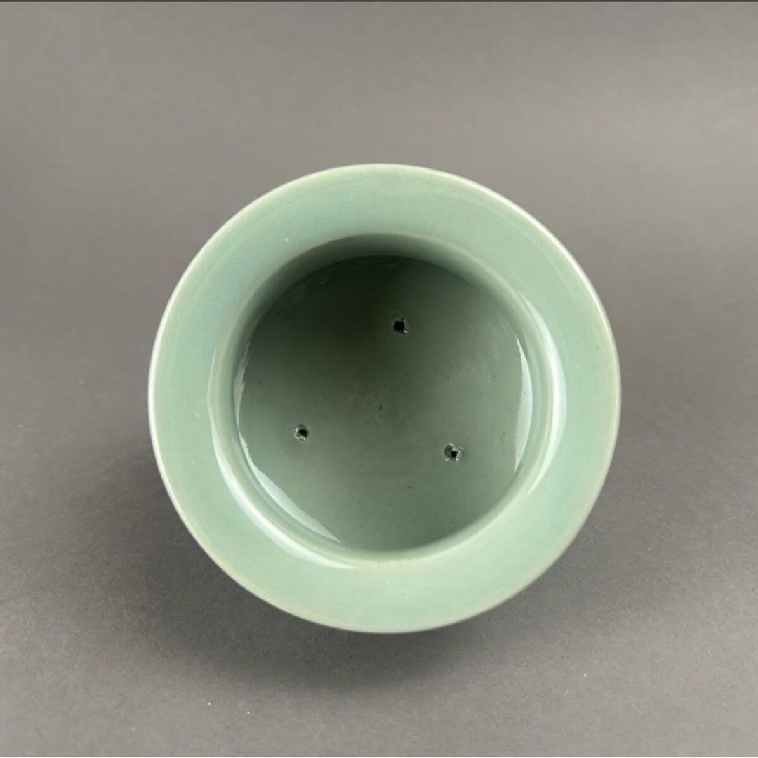 平安蘇山作 青磁香炉 古美術　骨董品　茶道具
