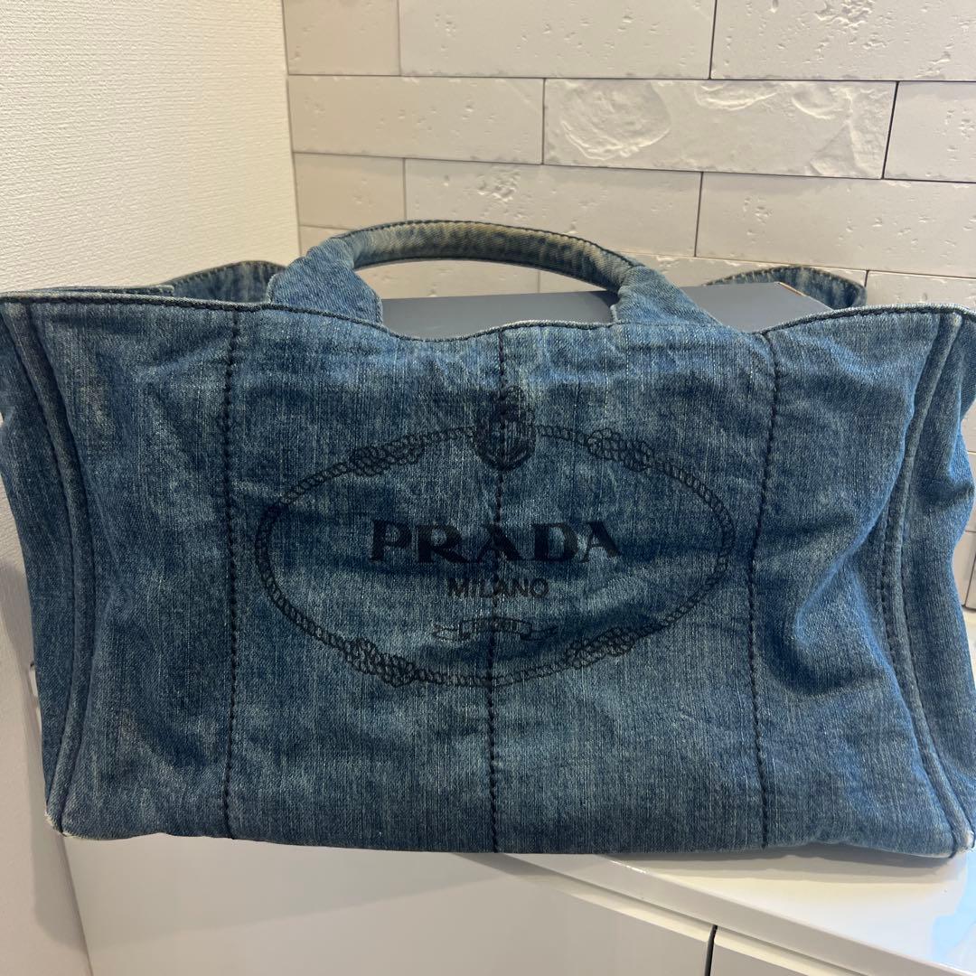 プラダ⭐︎デニム⭐︎トートバッグ⭐︎Lサイズ
