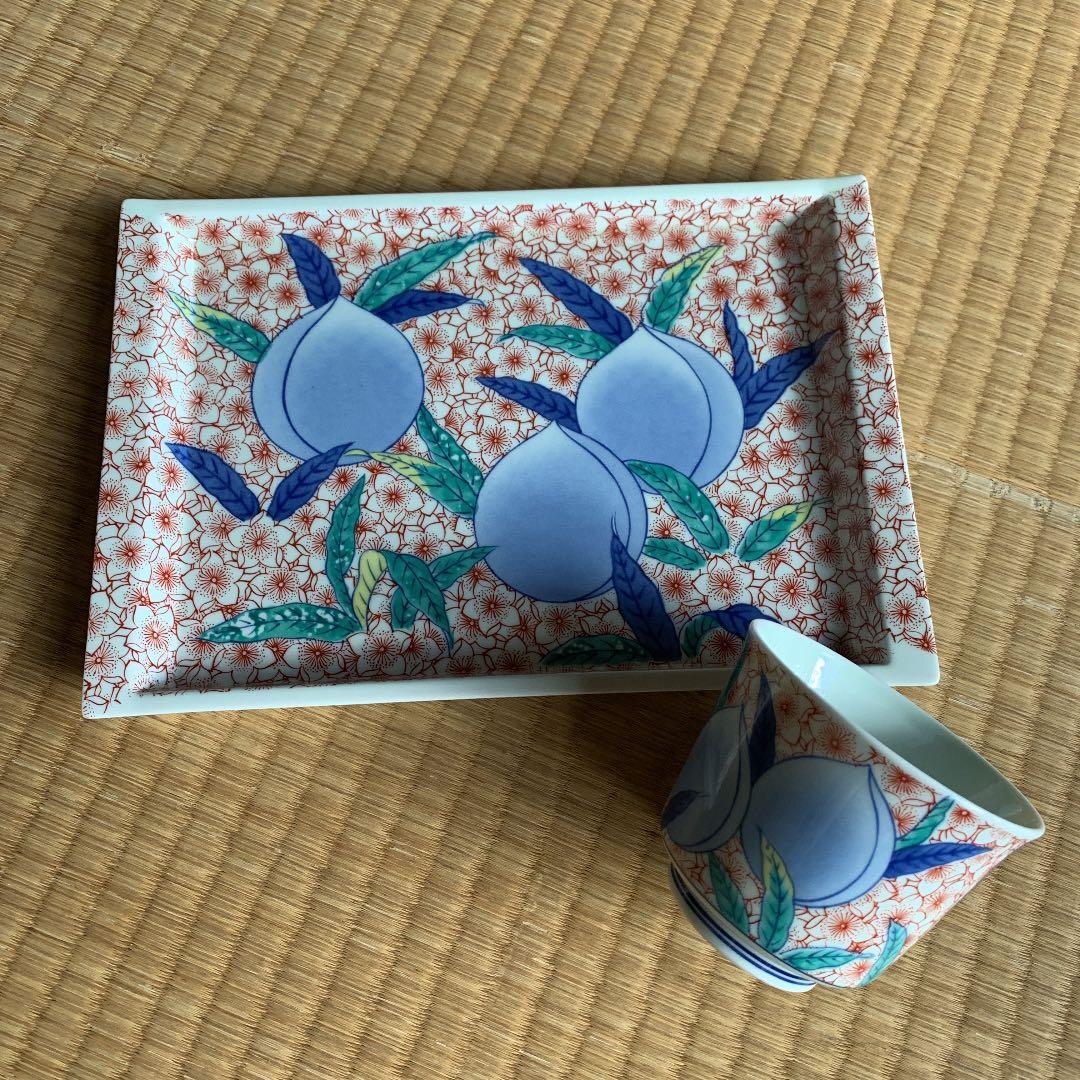 鍋島　桃絵　有田焼　其泉　素麺　素麺　天ぷら　蕎麦　天婦羅　お皿