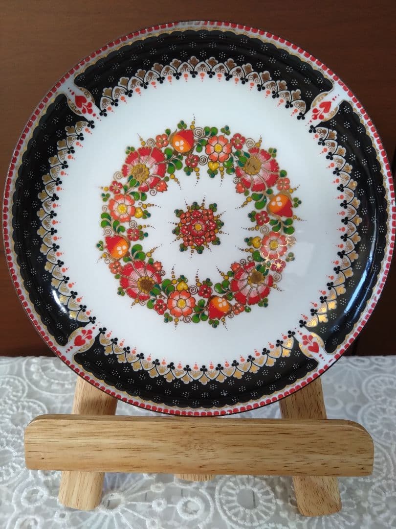 オーストリア製　ホーロー　エナメル加工　飾り皿