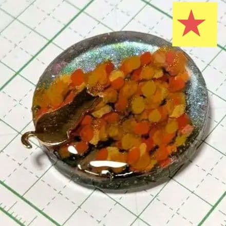 木　レジンヘアゴム　猫　夜明け