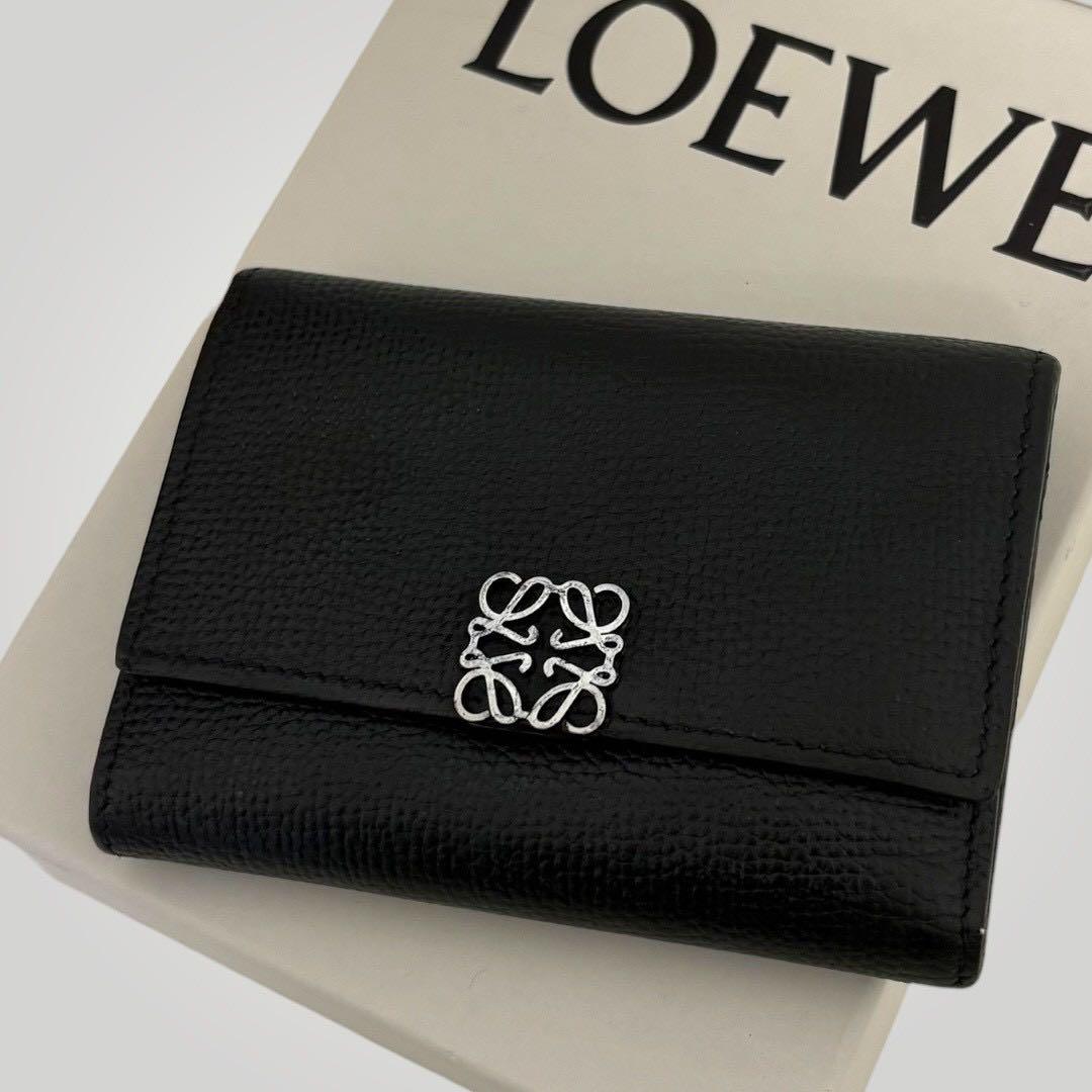 極美品✨ LOEWE アナグラム バーティカル ウォレット スモール ブラック