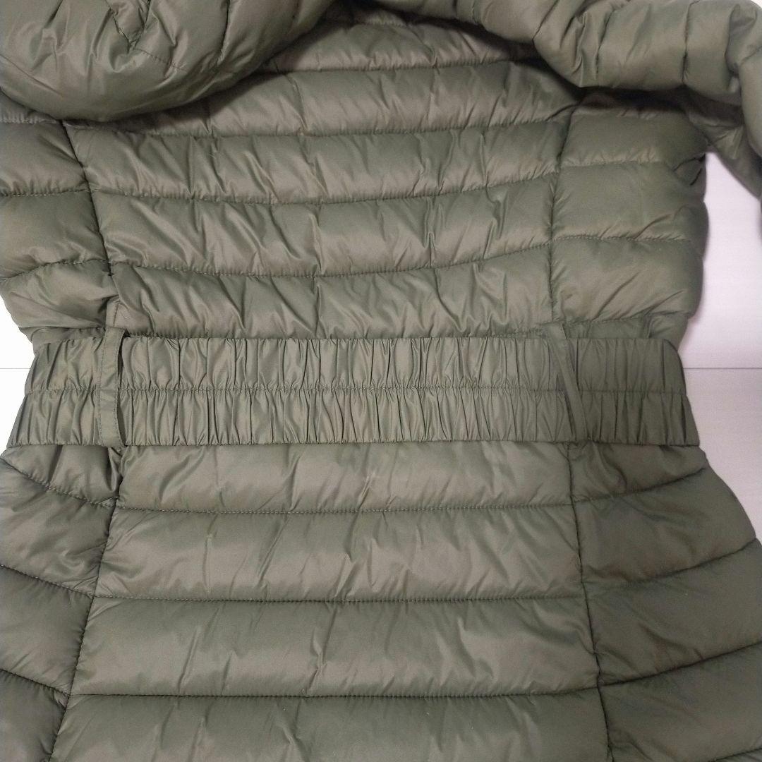 SAVE THE DUCK カーキ色★フード付きロングダウンジャケット