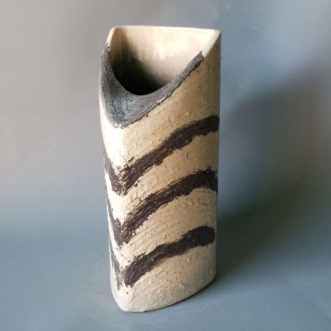 信楽焼傘立て  三角線 高さ４５cm