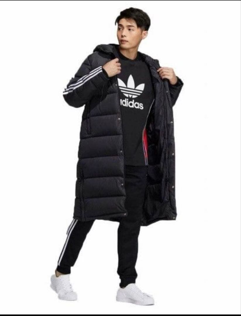アディダス　ダウン　ロング　ロゴ　HI4658 ロングダウン