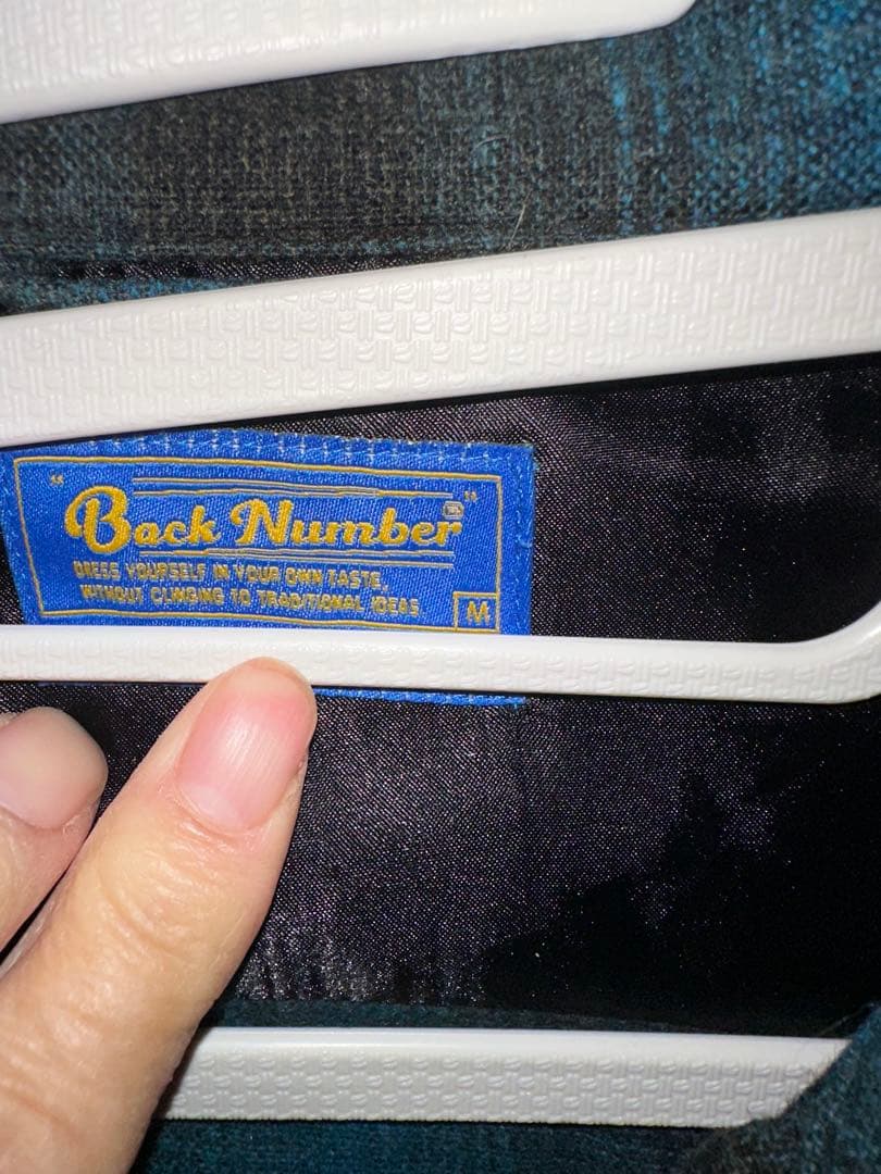 美品★FJ監修 BACK NUMBER ボードシャツ ブルー オンブレ　ブルー