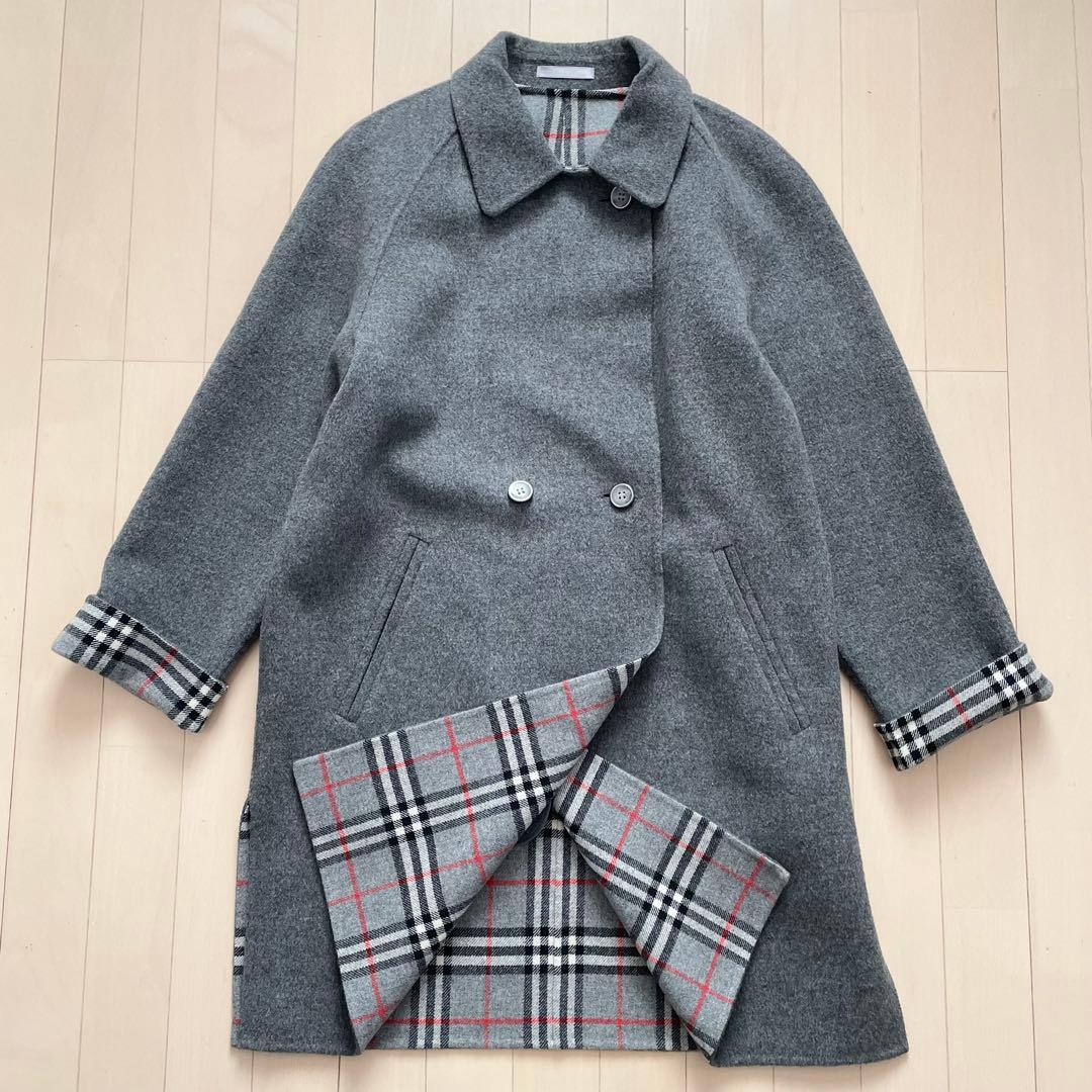 Burberrys チェスターコート ダブルフェイス カシミヤ混 チェック