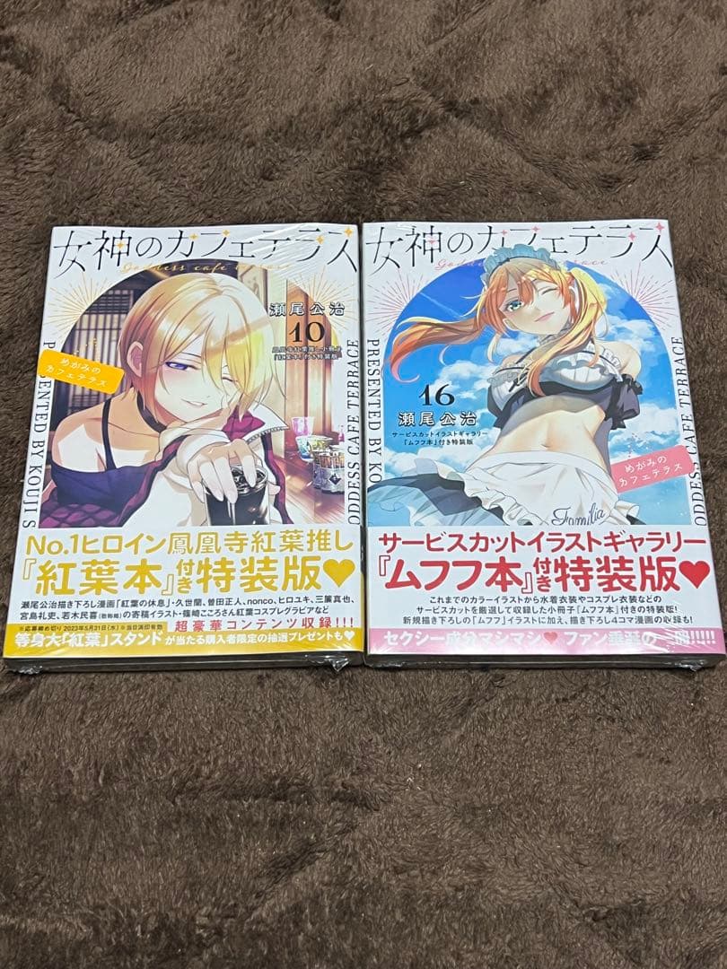 【新品•未開封•全巻初版‼️】女神のカフェテラス+公式ビジュアルブック　完結