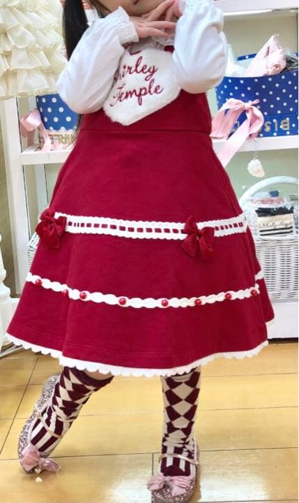 ほぼ新品 シャーリーテンプル ハート ワンピース 100