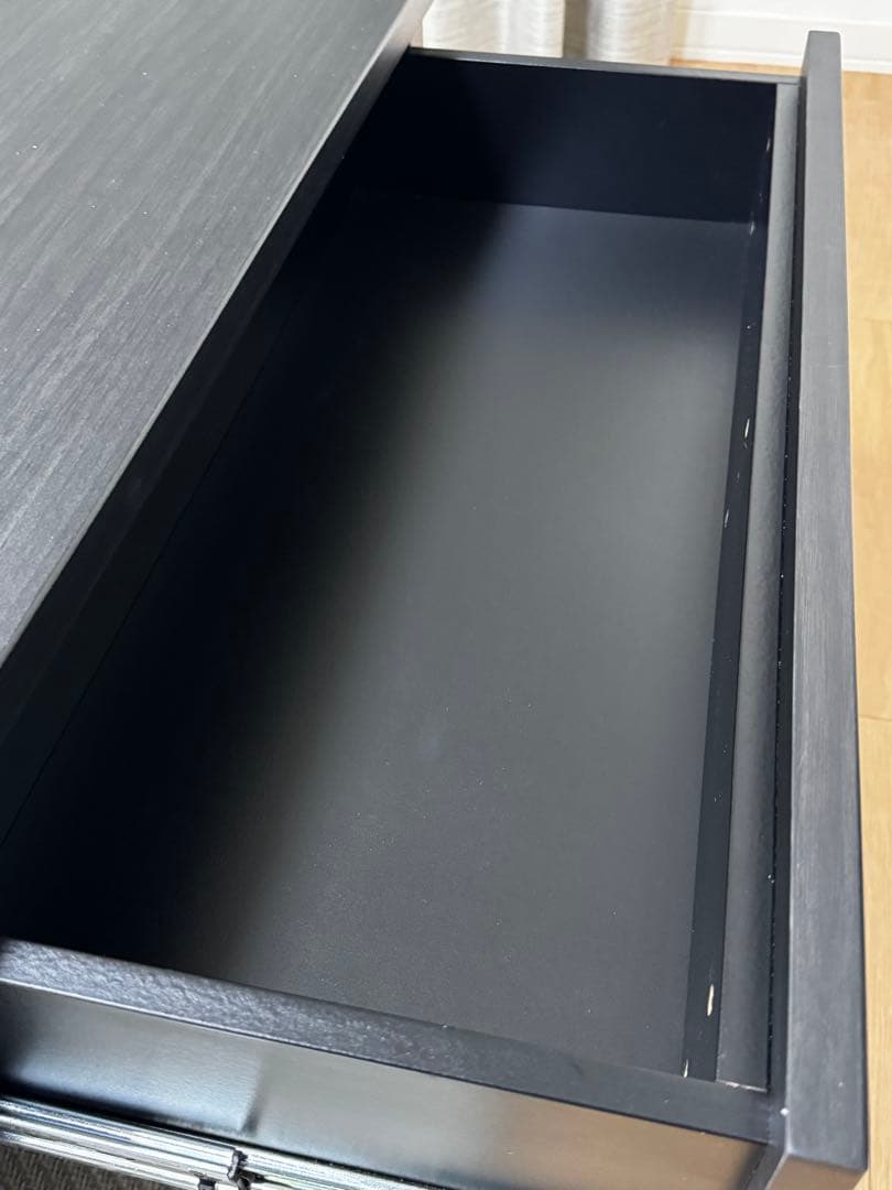 マナベ 収納付き リフトテーブル ブラック