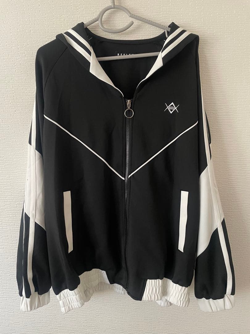REFLEM レフレム セーラー ジャージ ジャケット ブルゾン ブラック
