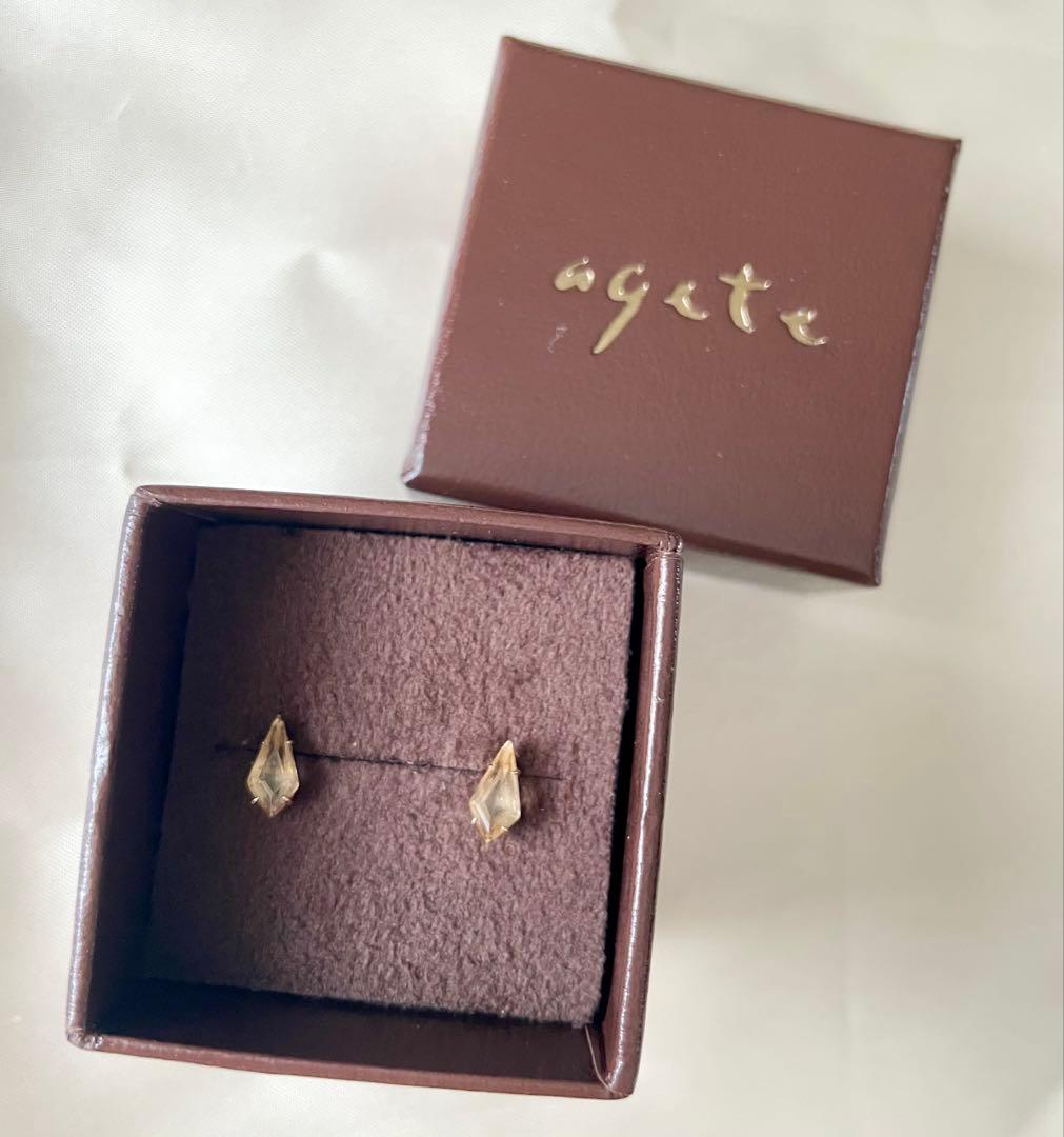 agete K10 クォーツピアス