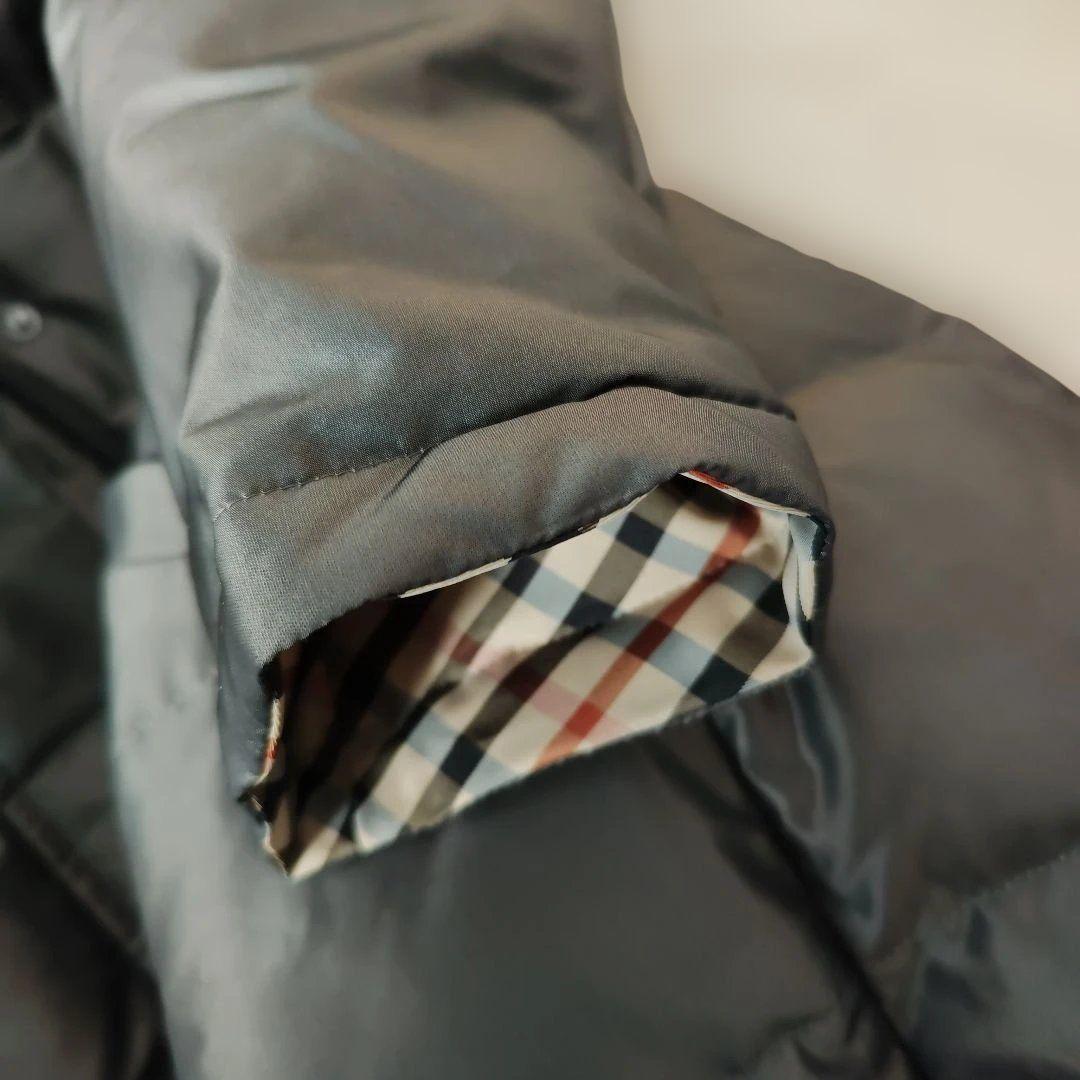 新品未使　DAKS グレー ダウンジャケット ファー付き　L