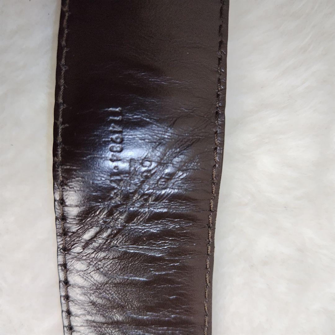 ✨ GUCCI✨ベルト インターロッキング  シルバー グッチシマ　ブラウン