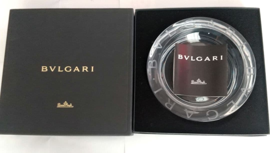 Bvlgari クリスタル灰皿 専用ボックス付き