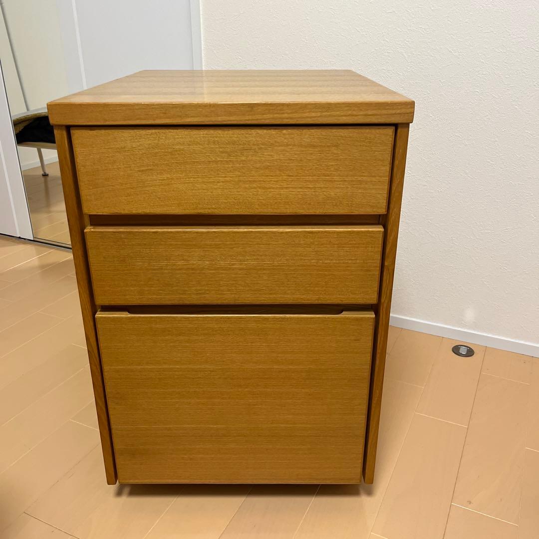 デスクキャビネット　タモ材　ACTUS IDEE 無印良品　北欧家具好きな方