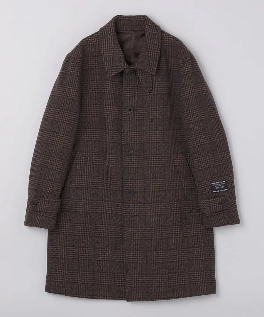 SHIPS 『新品☆ホロウ ウール ステンカラーコート ブラウン』Lサイズ