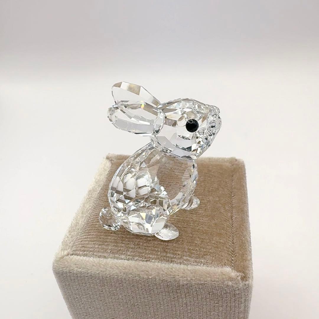 【美品】スワロフスキー　フィギュリン　ウサギ　ベイビーラビット　クリアクリスタル