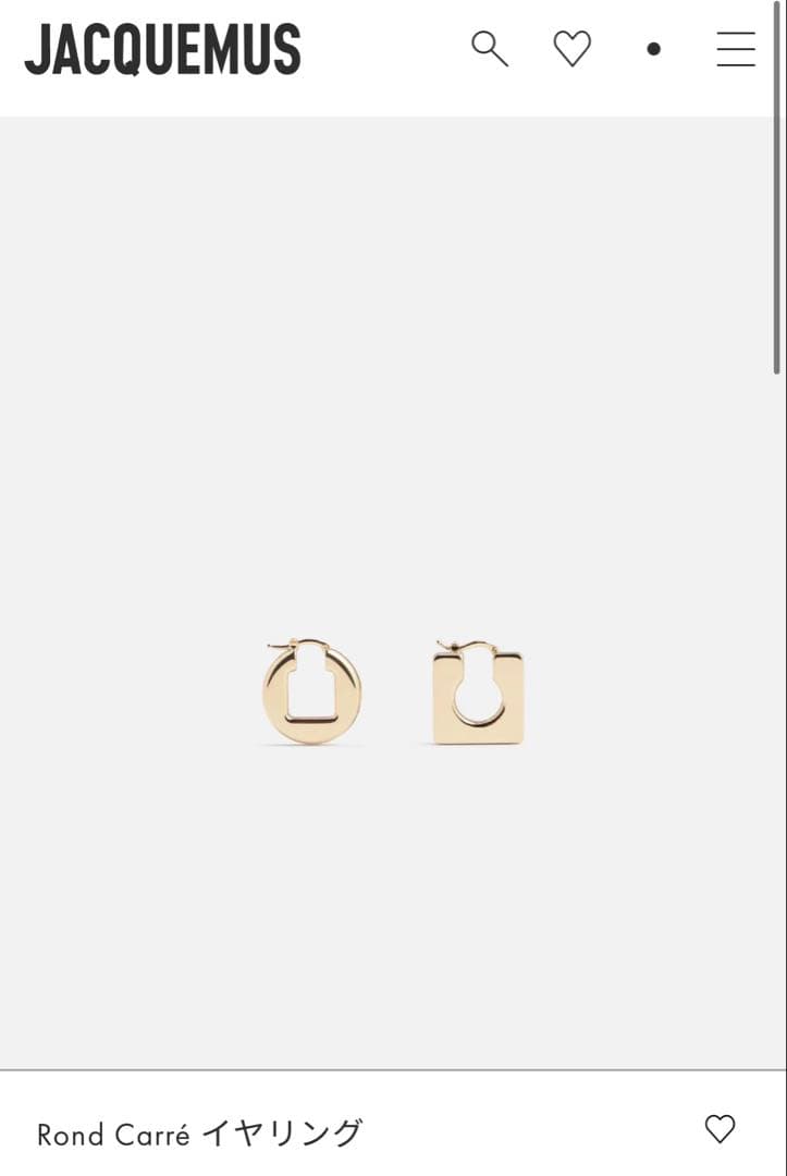 JACQUEMUS Les Boucles Rond Carre ピアス